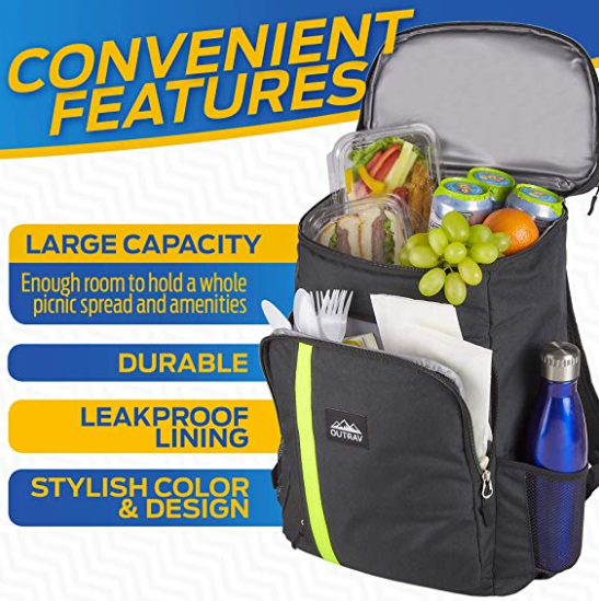 Cool Bag Backpack  Best Insulated Lunch Bag - Outrav