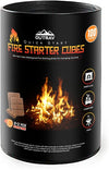 Fire Starter Cubes, Charcoal Firestarter Squares for Lighting Fireplace, Wood Stove, Grill, Campfire, BBQ Smoker Pit – Mini Nontoxic Waterproof Fire Starting Bricks for Camping, Survival (100PK)