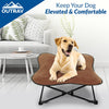 Outrav Foldable Pet Bed, Elevated Dog and Cat Lounger, Portable, Collapsible, Padded, Steel Frame, Folds to 12" x 12" x 36"
