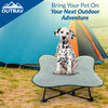 Portable Elevated Bed | Folding Pet Cot for Indoor, Outdoor, Traveling, Camping | Fold Up Steel Frame with Padded Cushion Canopy | Raised Travel Lounger for Large, Small, Dogs, Cats, up to 100 lb - Medium