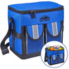 Outrav Black Padded Insulated Cooler - 2 Front Pouches, Handle and Shoulder Strap