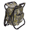 Outrav Camo Backpack Cooler and Stool - with Zippered Front Pocket and Bottle Pocket