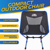 Outrav Portable Camping Hiking Chair - Heavy Duty 330lbs Capacity - With Carry bag.