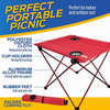 Outrav Portable Picnic and Camping Table - with Two Cup Holders - Drawstring Carrying Case