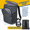 Outrav Black Camping Backpack Cooler – with 3 Zippered Compartments and 2 Mesh Pockets